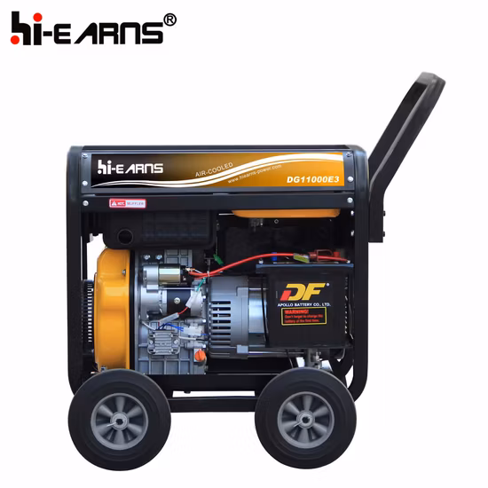 8kw 10kVA type à cadre ouvert générateur diesel refroidi par air portable prix d'usine (DG11000E3)